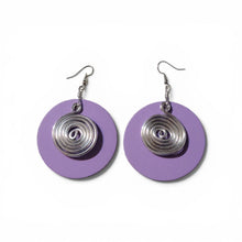 Load image into Gallery viewer, 💜 Lavender Swirl Statement Earrings