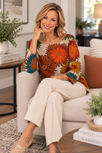 Load image into Gallery viewer, Autumn Bloom Floral Statement Sweater