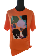 Load image into Gallery viewer, T-Shirts - Ankara Colorful Afro Heads