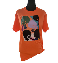 Load image into Gallery viewer, T-Shirts - Ankara Colorful Afro Heads