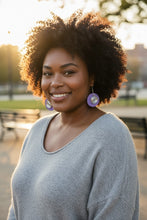 Load image into Gallery viewer, 💜 Lavender Swirl Statement Earrings