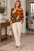 Load image into Gallery viewer, Autumn Bloom Floral Statement Sweater

