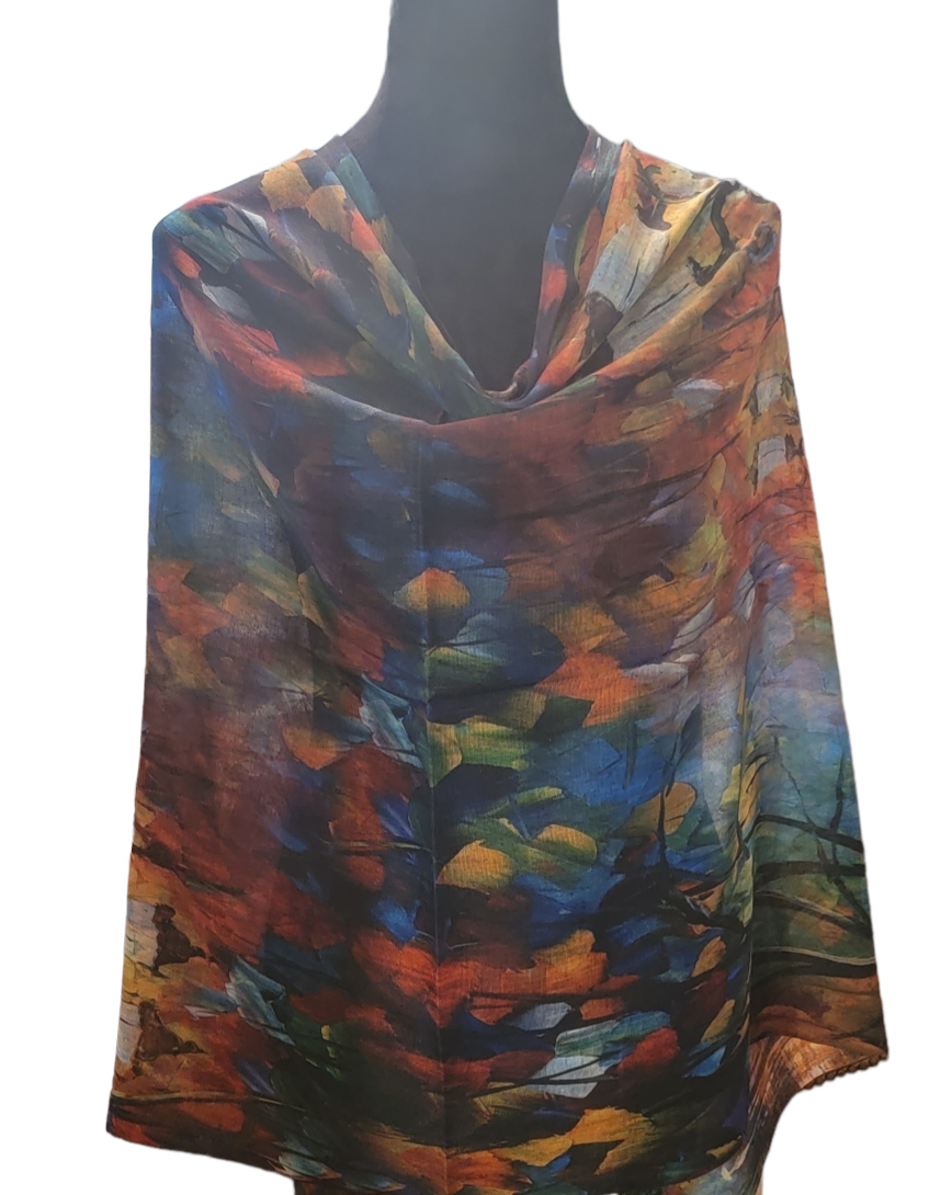 Wrap Yourself in Art: Vibrant Print Shawls Inspired by Fine Art - 05
