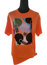 Load image into Gallery viewer, T-Shirts - Ankara Colorful Afro Heads

