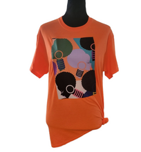 Load image into Gallery viewer, T-Shirts - Ankara Colorful Afro Heads
