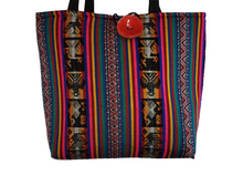 Load image into Gallery viewer, Handcrafted Peruvian Fabric Large Tote Bag
