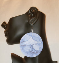 Load image into Gallery viewer, Periwinkle Blue Paper Lightweight Earrings #PE105
