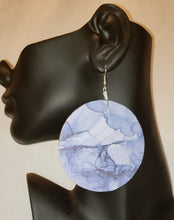 Load image into Gallery viewer, Periwinkle Blue Paper Lightweight Earrings #PE105
