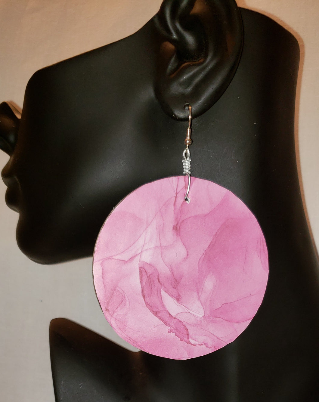 Hibiscus Rose Paper Earrings SE101