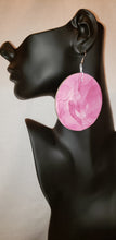 Load image into Gallery viewer, Hibiscus Rose Paper Earrings SE101
