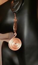 Load image into Gallery viewer, Maria Copper Color Aluminum Wire Swirl Earrings
