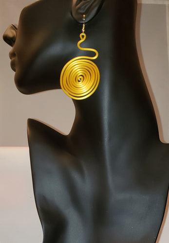 Kara Gold Aluminum Wire Swirl Earrings