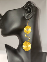 Load image into Gallery viewer, Mindy Gold Plated Aluminum Wire Double Swirl Earrings
