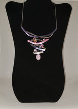 Load image into Gallery viewer, Violet Gunmetal Grey and Lavender Necklace
