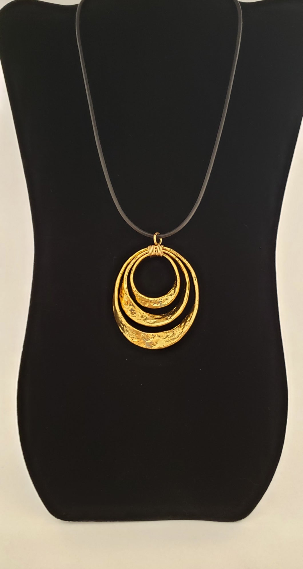Marsha Gold Plated Circles within Circles Necklace