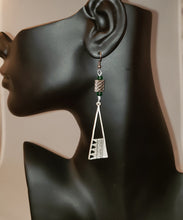 Load image into Gallery viewer, Aztec Pewter Earrings
