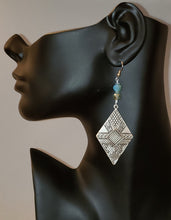 Load image into Gallery viewer, Tremont Shield Pewter Earrings

