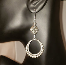Load image into Gallery viewer, Susan Etched Diamond Hoop Earrings
