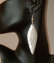 Load image into Gallery viewer, Shelia Pewter Shield Earrings
