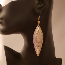 Load image into Gallery viewer, Shelia Pewter Shield Earrings
