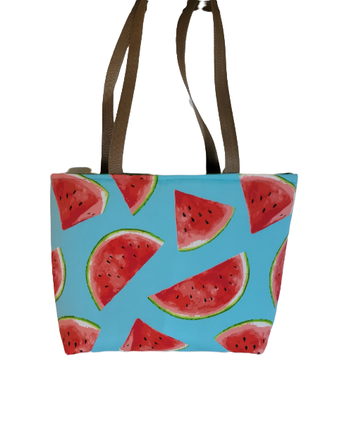 Handcrafted Watermelon Print Tote Bag