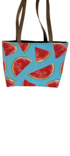 Load image into Gallery viewer, Handcrafted Watermelon Print Tote Bag
