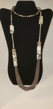 Load image into Gallery viewer, Faux Leather Snakeskin Print and Chain Necklace
