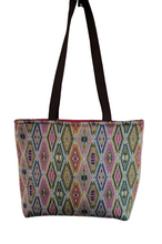 Load image into Gallery viewer, Aztec Print Pierre Frey Large Tote Bag
