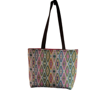 Load image into Gallery viewer, Aztec Print Pierre Frey Large Tote Bag
