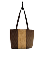 Load image into Gallery viewer, Brown and Tan Large Tote Bag
