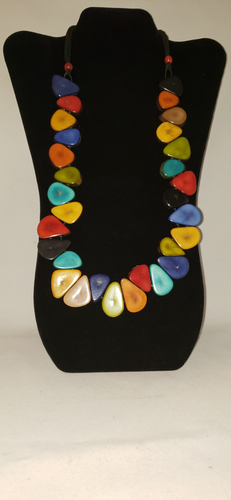 Tagua Nut Multi Color Necklace